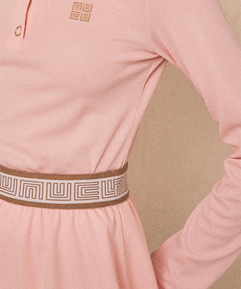 LENUCU Logo Banding Pique Skirt Mini .ver - Pink