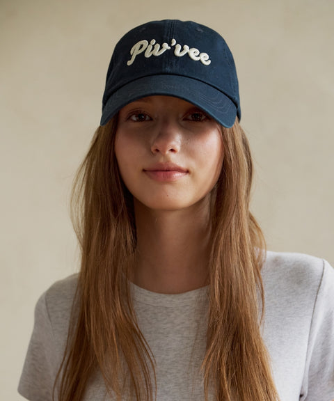 Logo Embroidered Ball Cap Ocean Navy