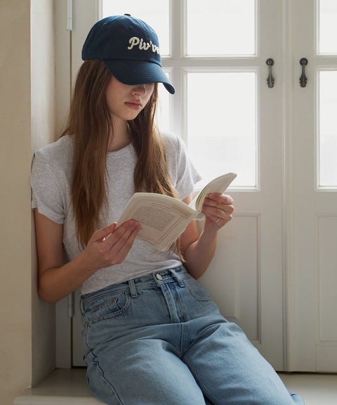 Logo Embroidered Ball Cap Ocean Navy