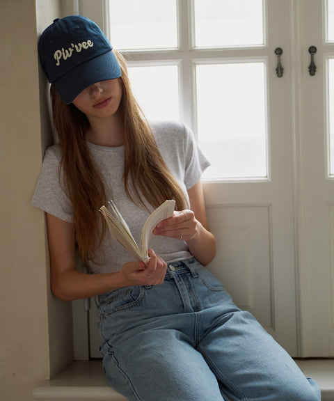 Logo Embroidered Ball Cap Ocean Navy