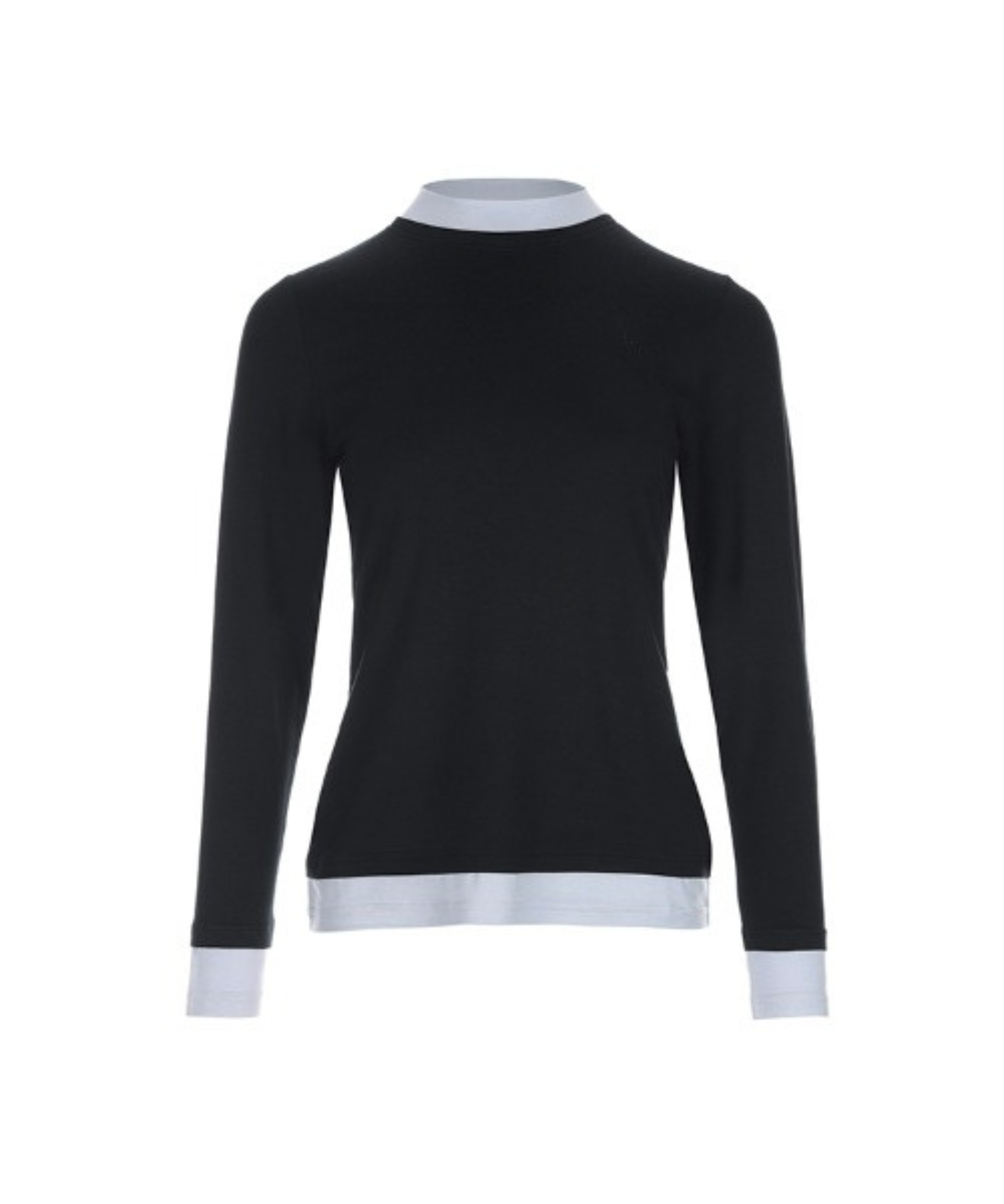 BERMUDA GRASS Modal Layered T-Shirt Black