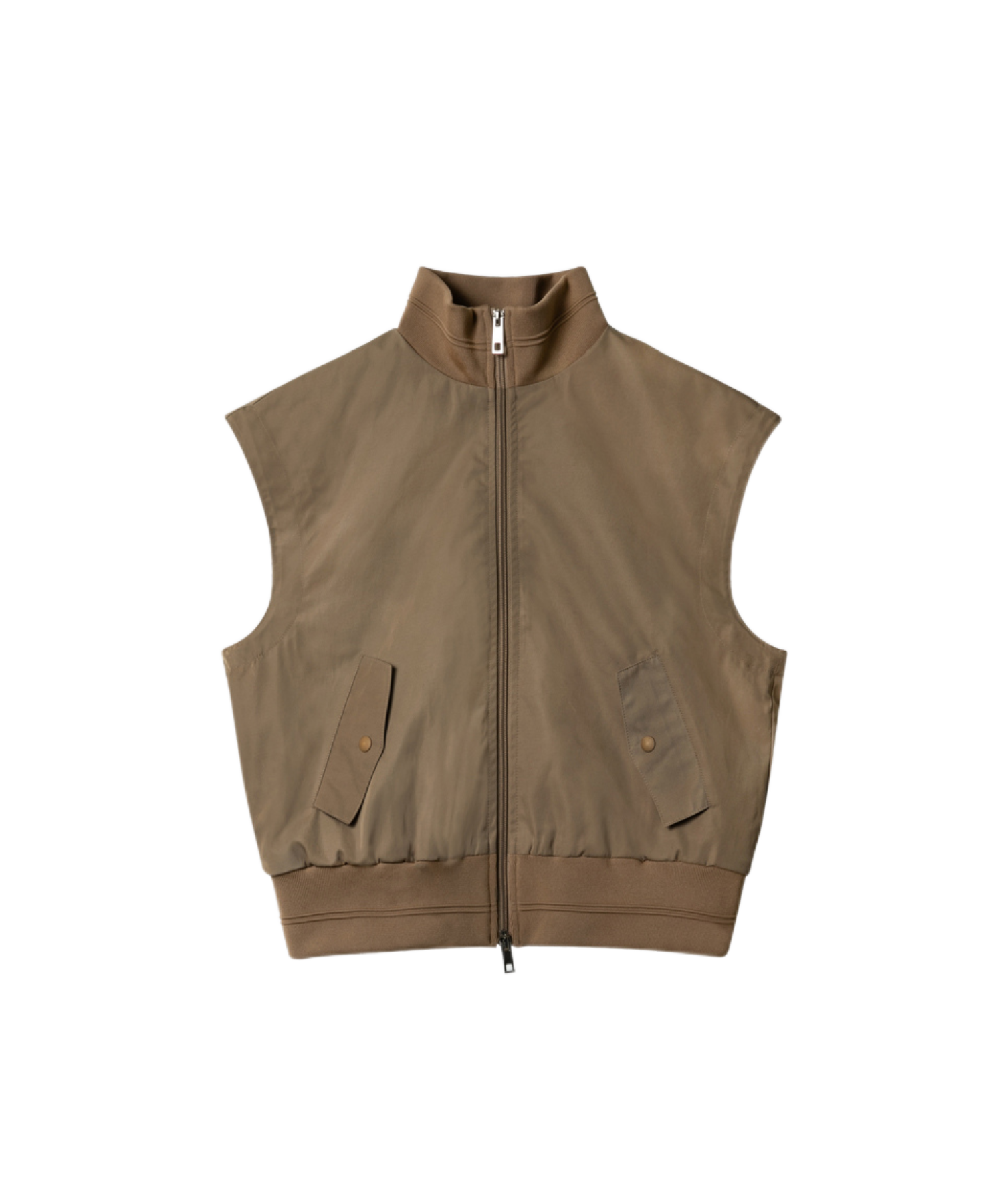 OBER Golf Memory Zip-Up Wind Vest Beige