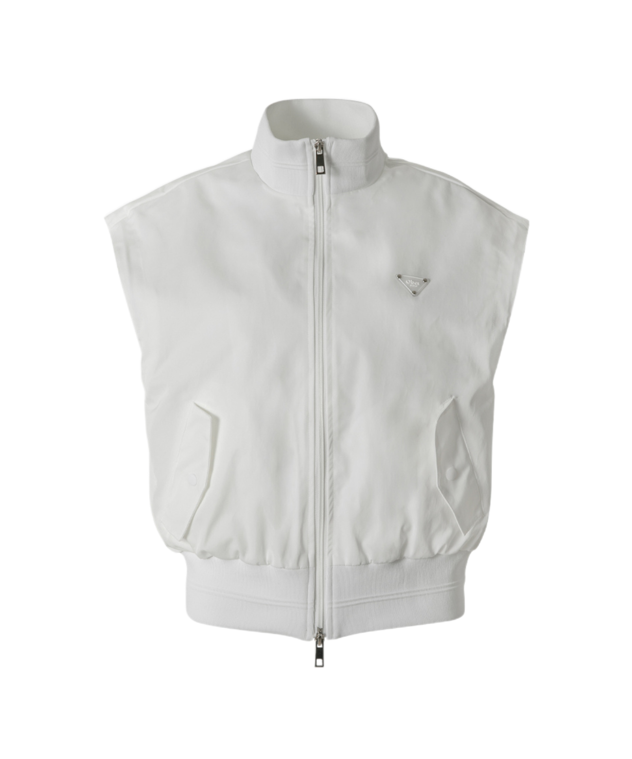 OBER Golf Memory Zip-Up Wind Vest White