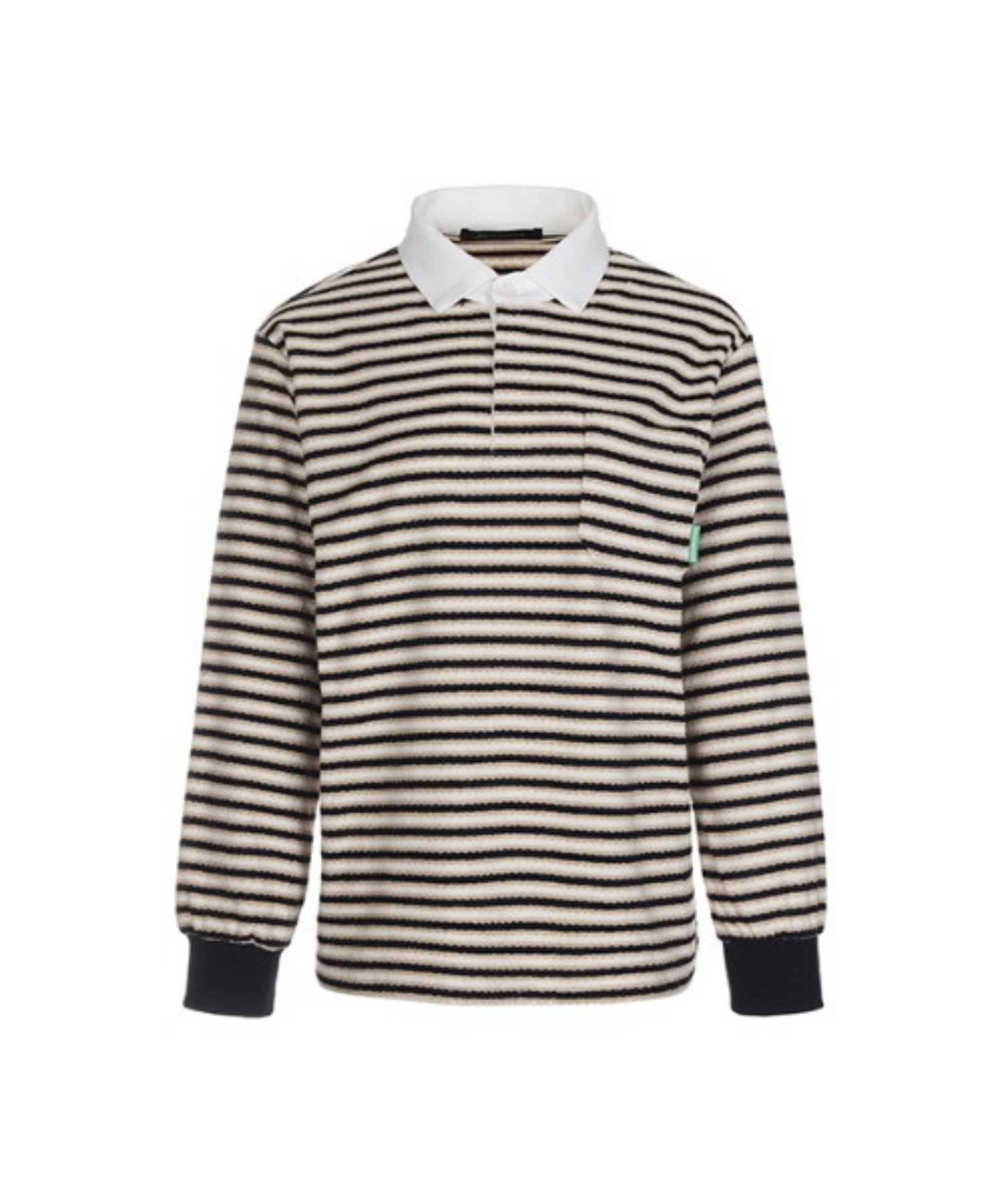 BERMUDA GRASS Overfit Terry Long Sleeve Shirt Navy
