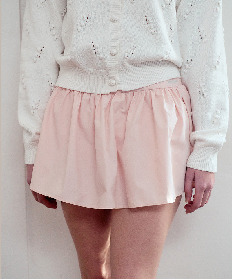 Mini Shirring Skirt - Bubble Pink