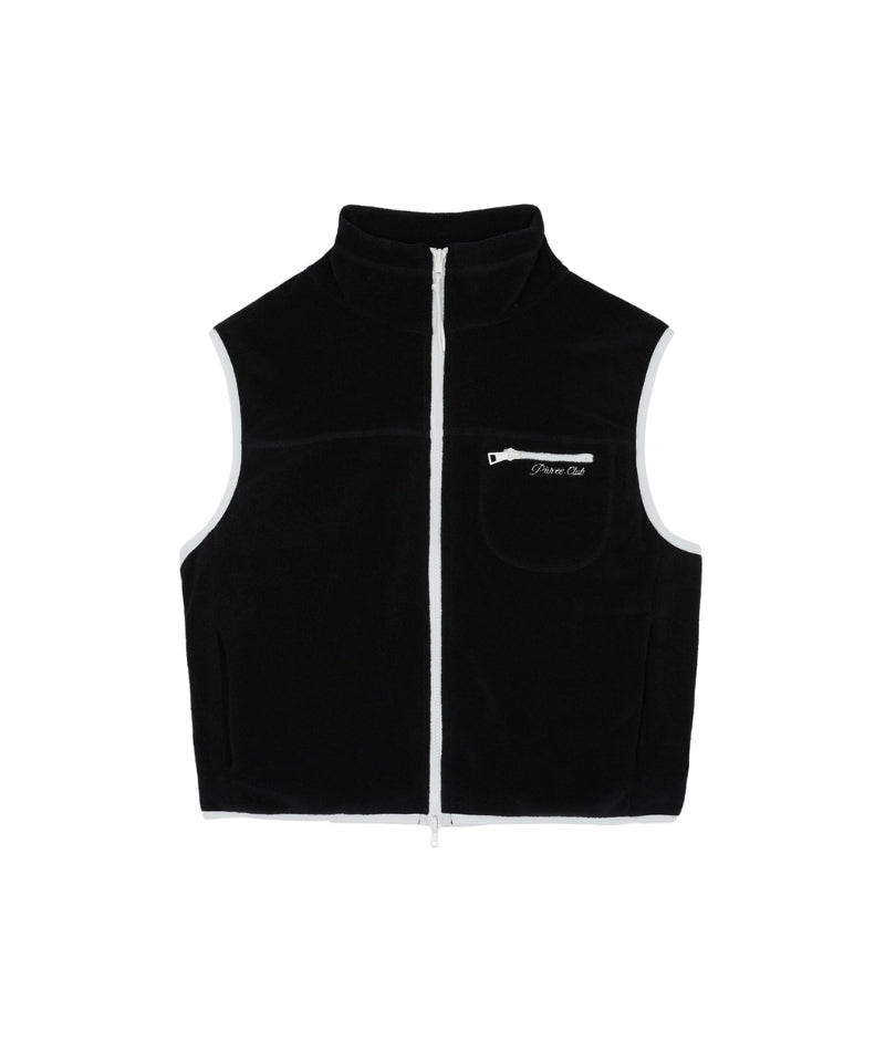 PIV'VEE Double Fleece Vest Ebony Black