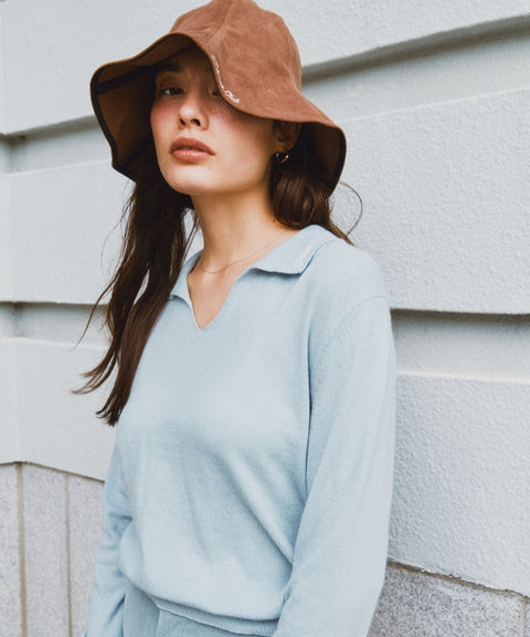 Peach Touch Bucket Hat Cloud White