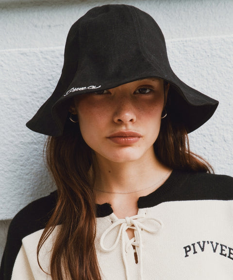 Peach Touch Bucket Hat Ebony Black