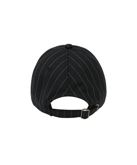 Pinstripe Ball Cap Ebony Black