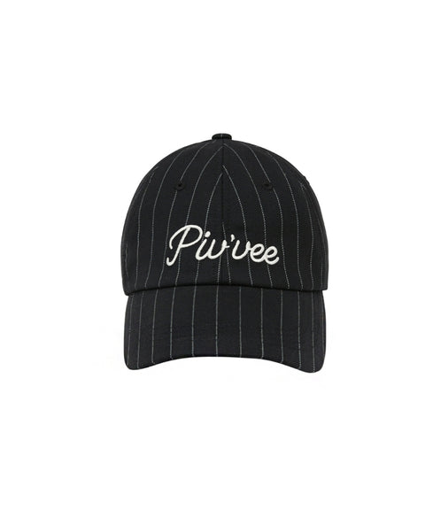 Pinstripe Ball Cap Ebony Black
