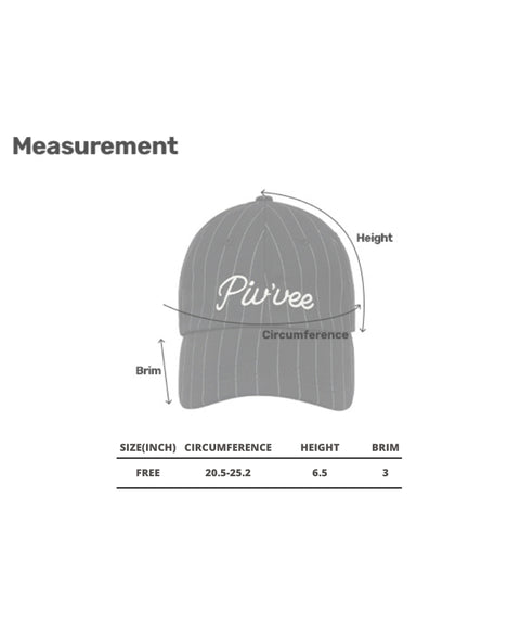 Pinstripe Ball Cap Ebony Black