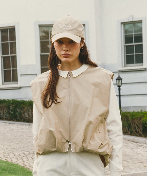 Piv'vee Nylon Ball Cap Milk Tea Beige