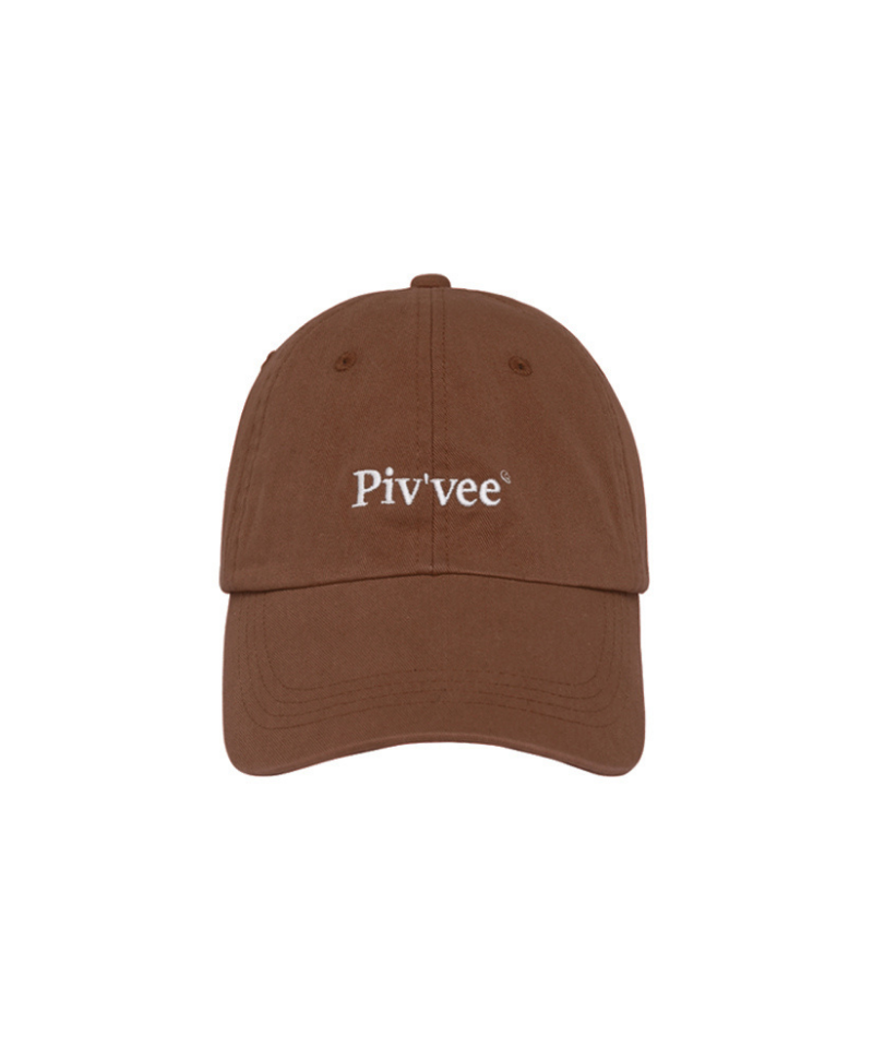 Piv'vee Logo Ball Cap Chocolate Brown