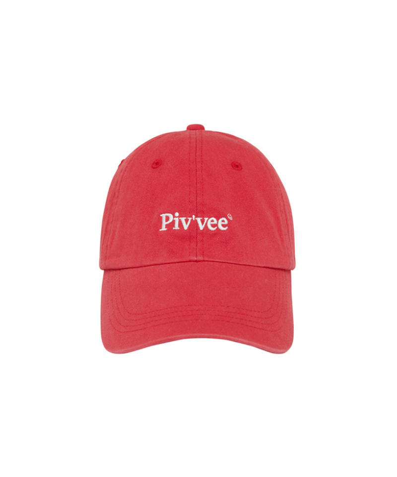 Piv'vee Logo Ball Cap Orange Red