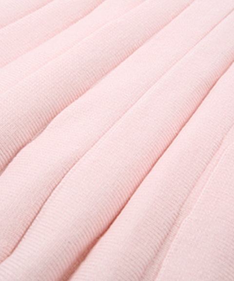 AVEN Pleated Knit Skirt - Pink
