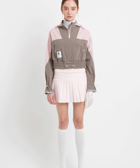 AVEN Pleated Knit Skirt - Pink