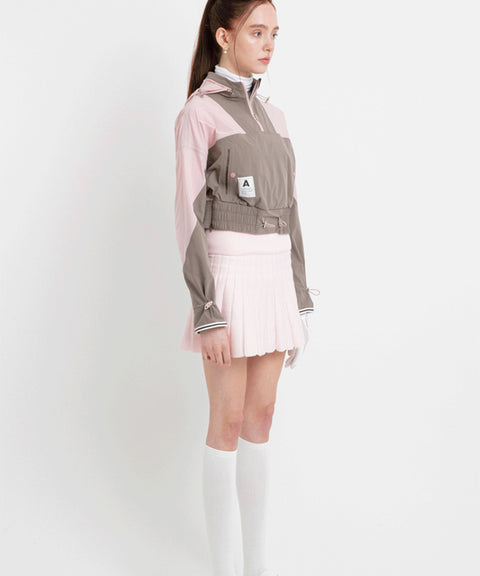 AVEN Pleated Knit Skirt - Pink