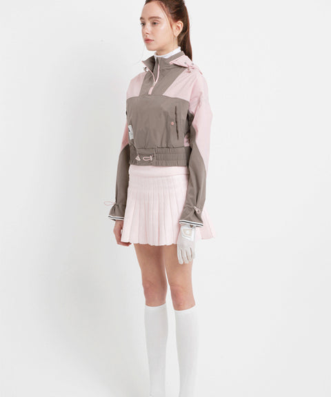 AVEN Pleated Knit Skirt - Pink