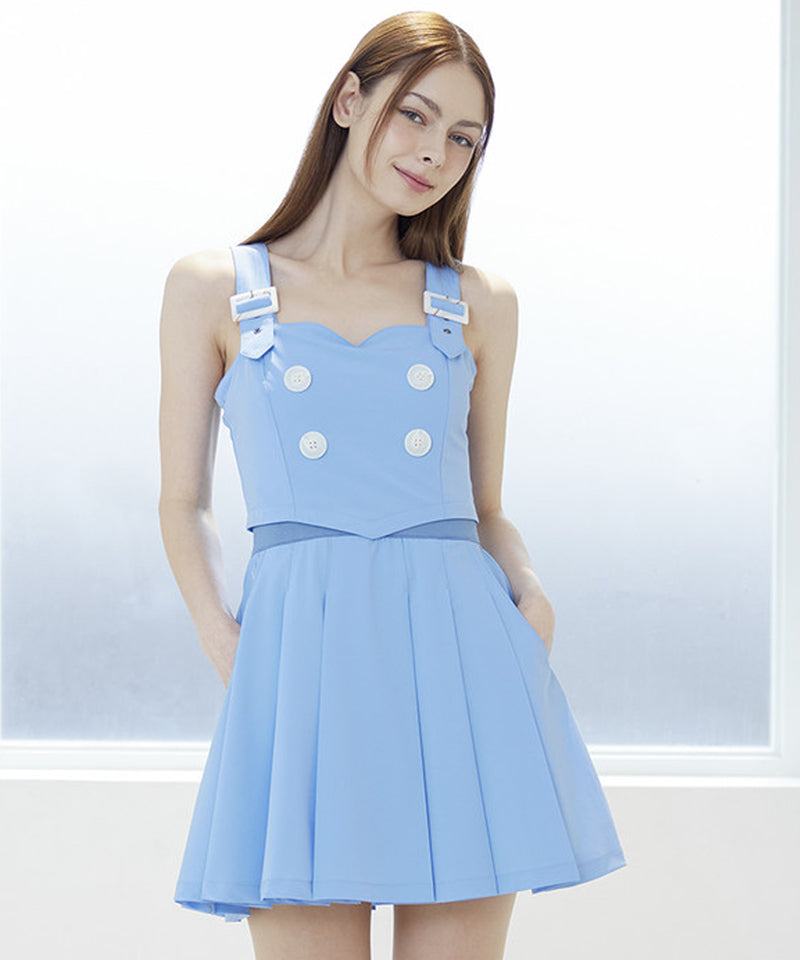 Top Rated J.Jane Pleats Suspenders Dress - Blue XS / Blue Premium Golf & Lifestyle Wear Top Rated J.Jane Pleats Suspenders Dress - Blue XS / Blue Premium Golf & Lifestyle Wear
