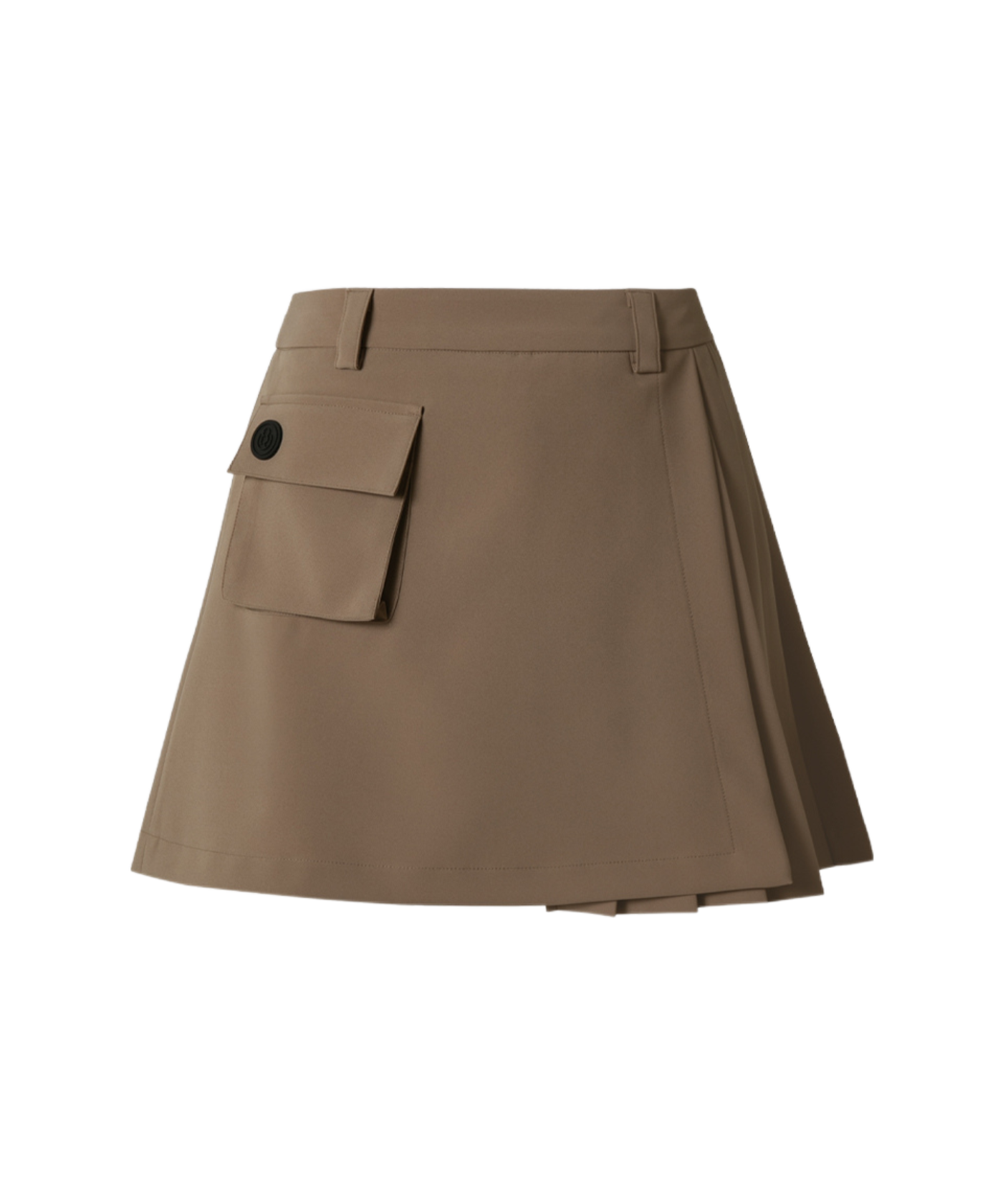 OBER Golf Pocket Pleated Wrap Golf Skirt Beige