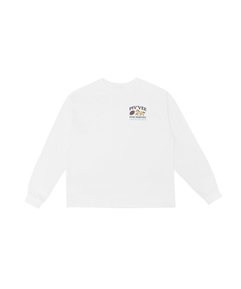 Positive Pony Long Sleeve T-shirt Cloud White