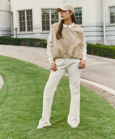 Puffed Hem Vest Milk Tea Beige