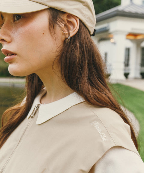 Puffed Hem Vest Milk Tea Beige