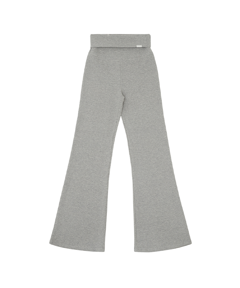 Piv'vee Ribbed Bootcut Leggings - Heather Gray