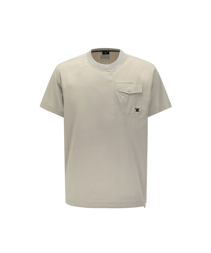 Men's Round T-Shirt - Beige