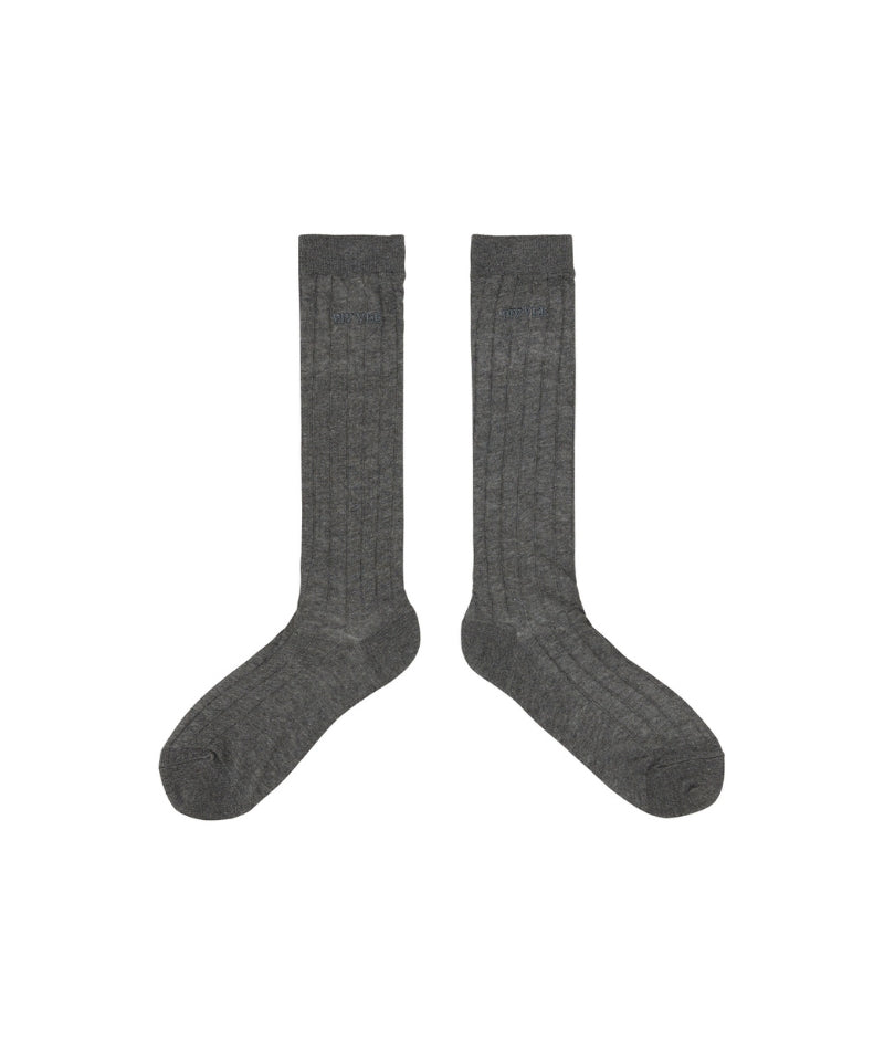 Sheer Loose Socks Fuzzy Charcoal