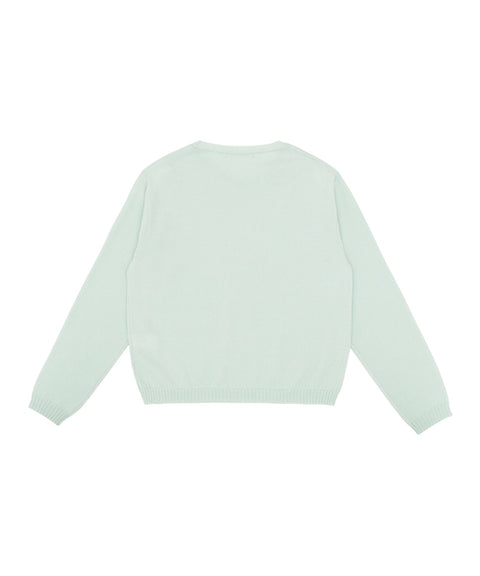 Shoulder Pad Knit Pullover Pistachio Mint
