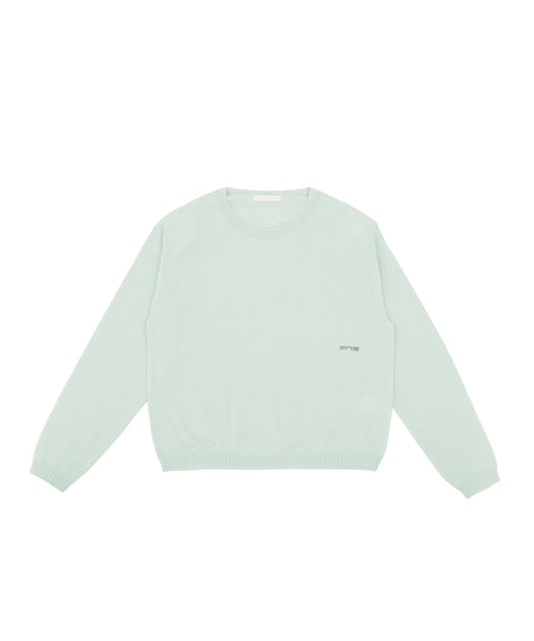 Shoulder Pad Knit Pullover Pistachio Mint