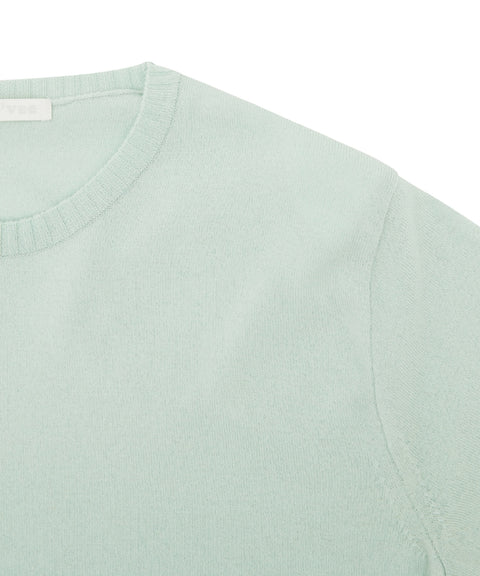 Shoulder Pad Knit Pullover Pistachio Mint