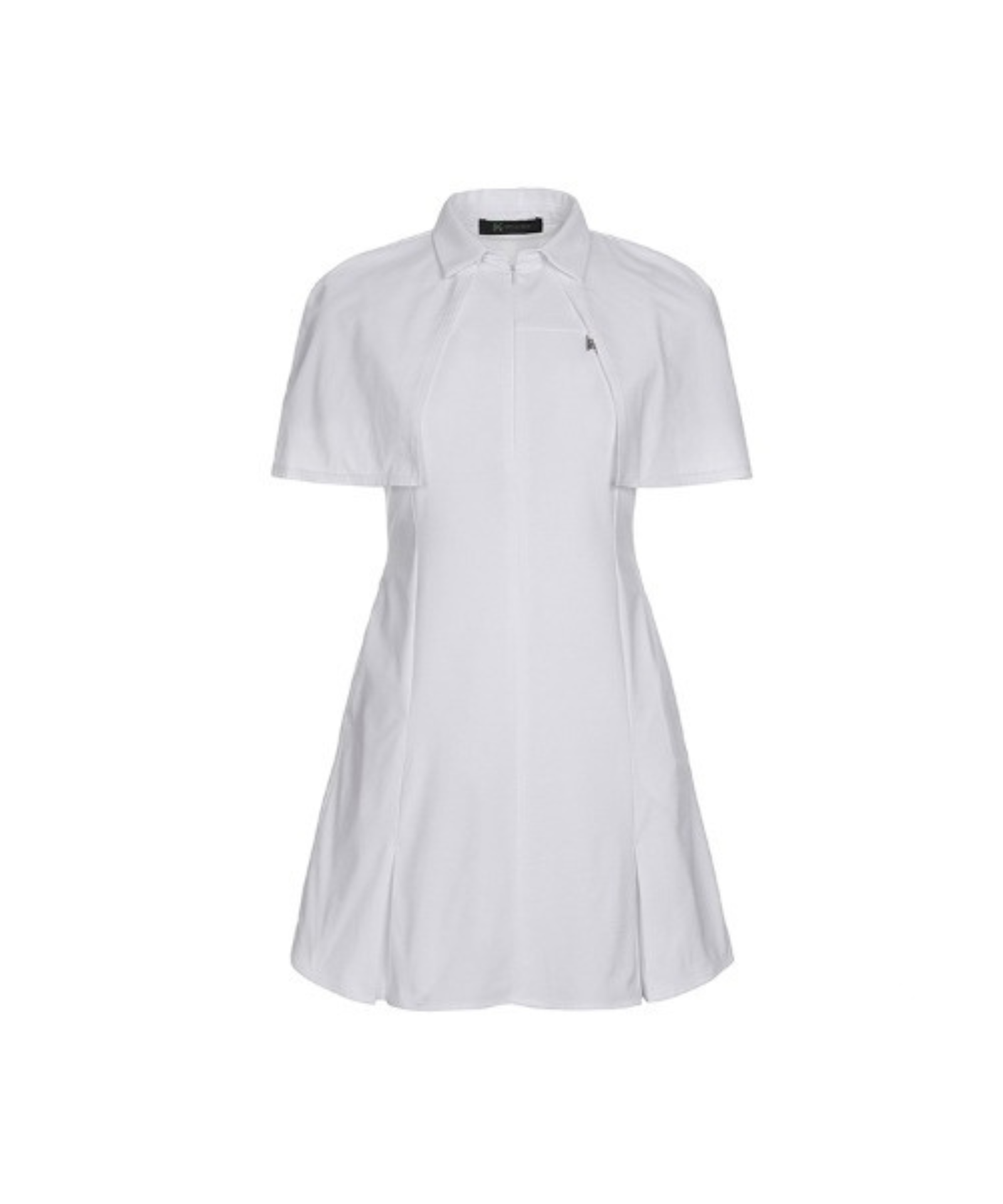 BERMUDA GRASS Sleeveless One-Piece With Detachable Cape White