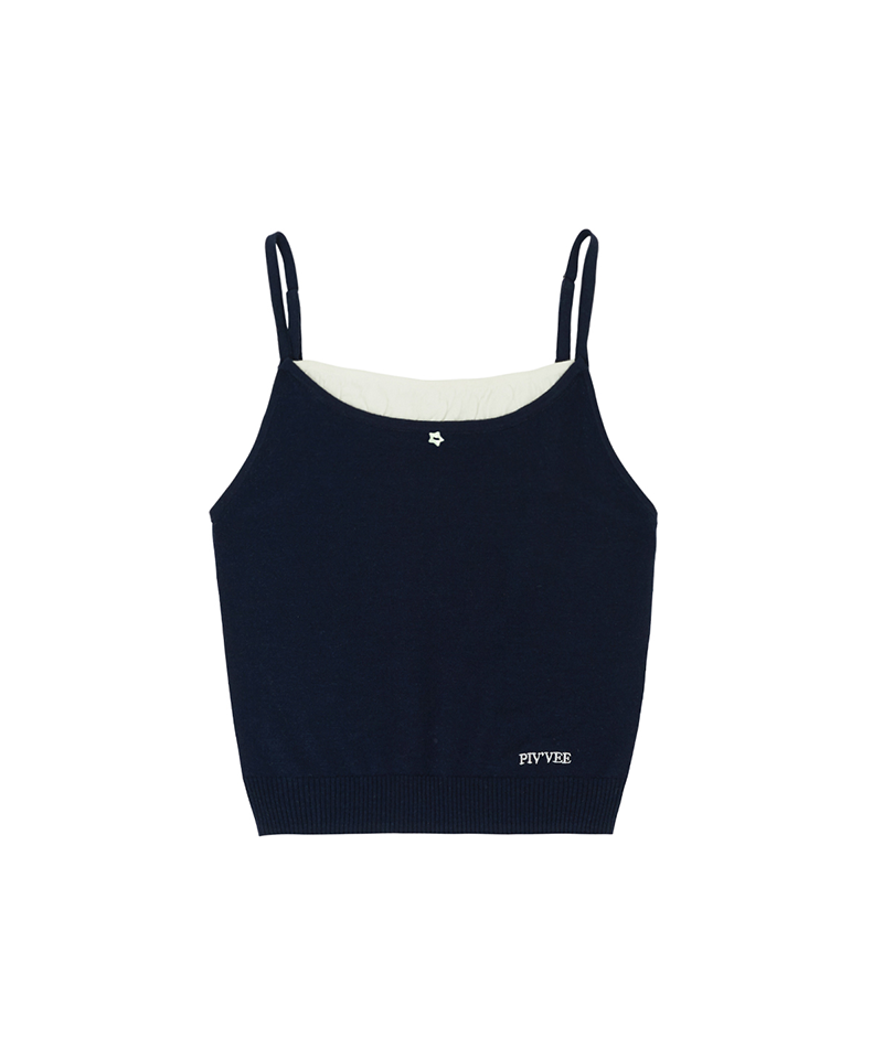 Piv'vee Sleeveless knit top - Ocean Navy