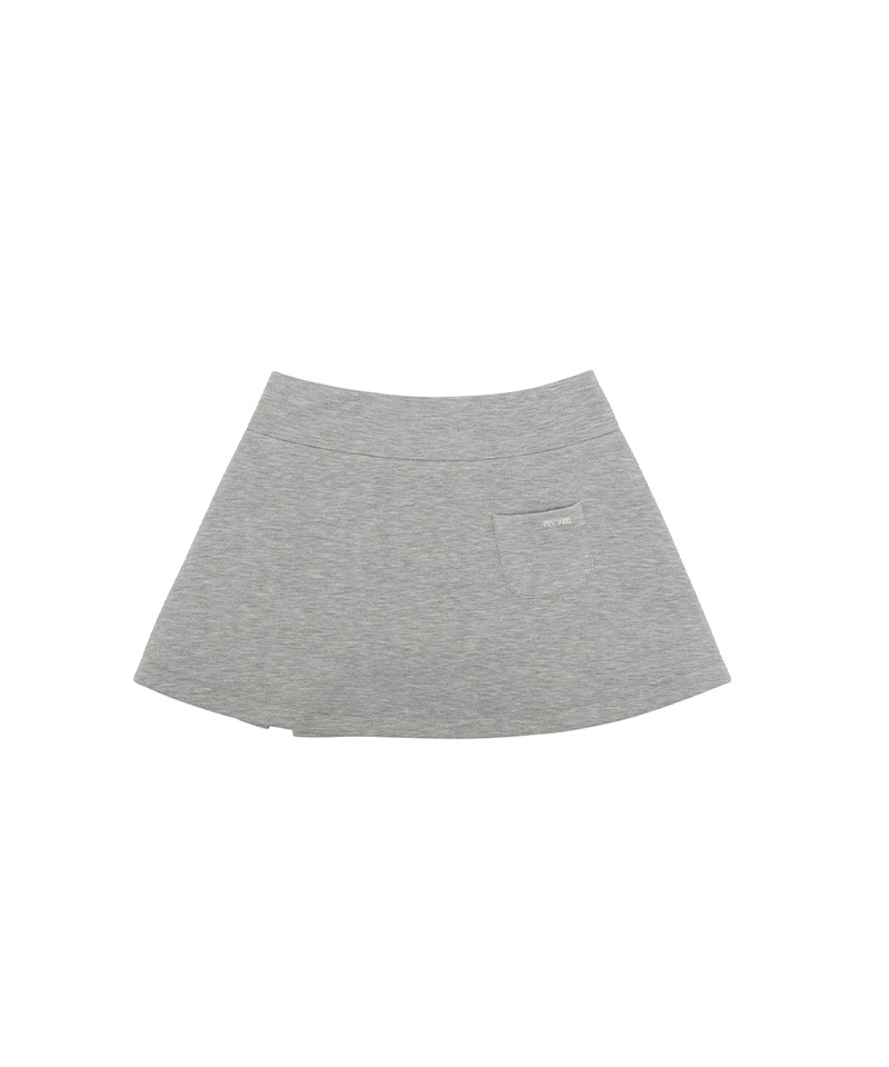 Piv'vee Slit Mini Skirt - Snow Grey