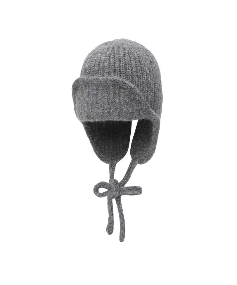 Monday Flow Soft Earflap Beanie Gray