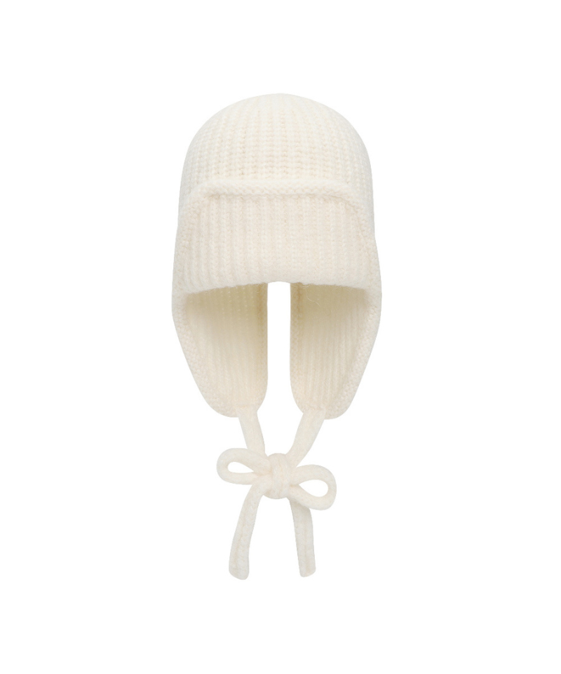 Monday Flow Soft Earflap Beanie Ivory