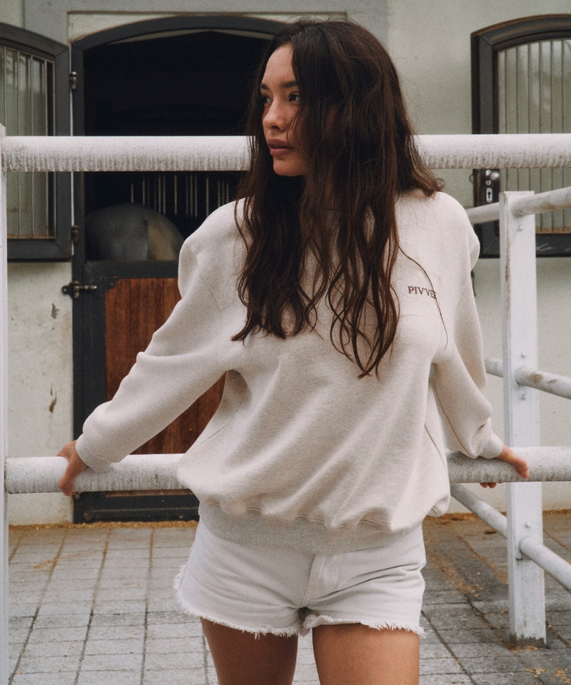 Sports Club Emoji Sweatshirt Oatmeal Beige