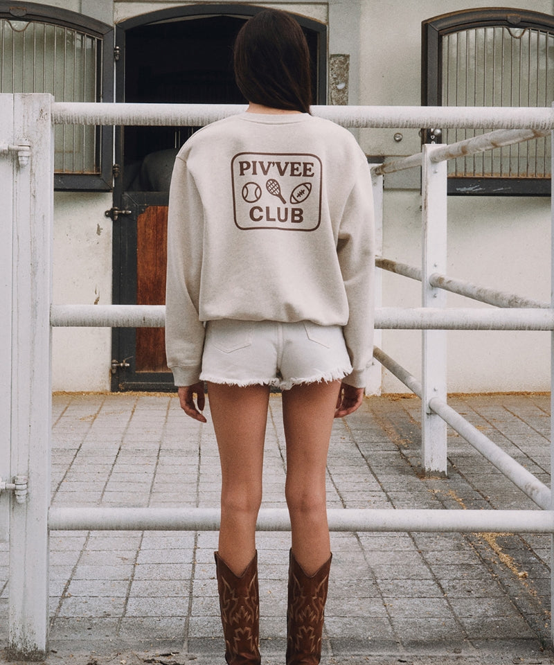 Sports Club Emoji Sweatshirt Oatmeal Beige