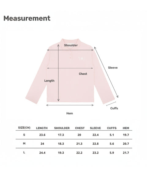 Sports Club Tee Holder Long Sleeve PK Shirt Bubble Pink