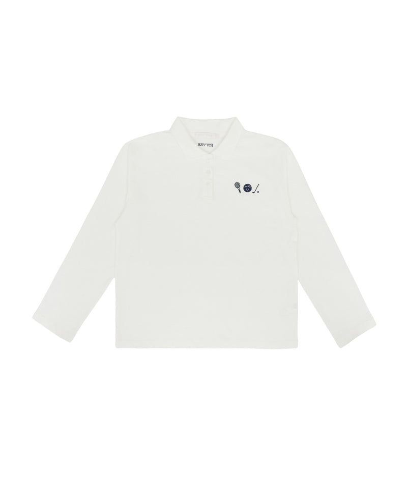 Sports Club Tee Holder Long Sleeve PK Shirt Cloud White