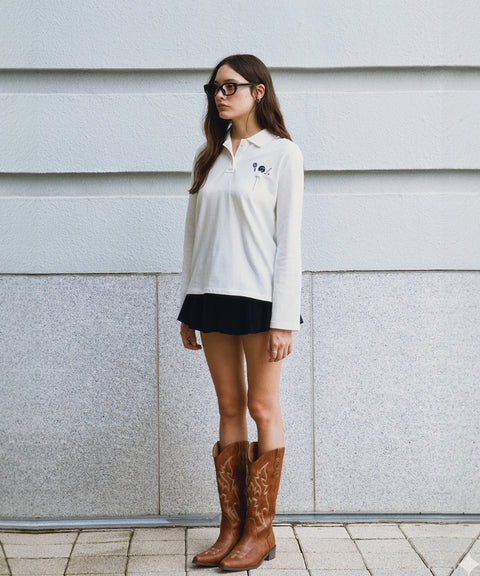 Sports Club Tee Holder Long Sleeve PK Shirt Cloud White