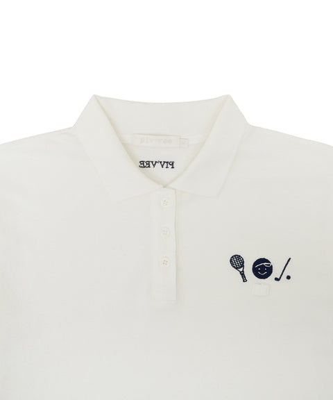 Sports Club Tee Holder Long Sleeve PK Shirt Cloud White