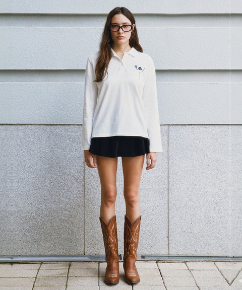 Sports Club Tee Holder Long Sleeve PK Shirt Cloud White