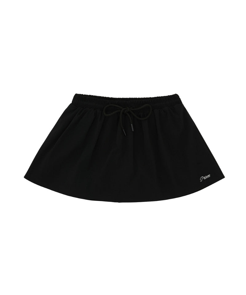 Sporty A Line Skirt Ebony Black