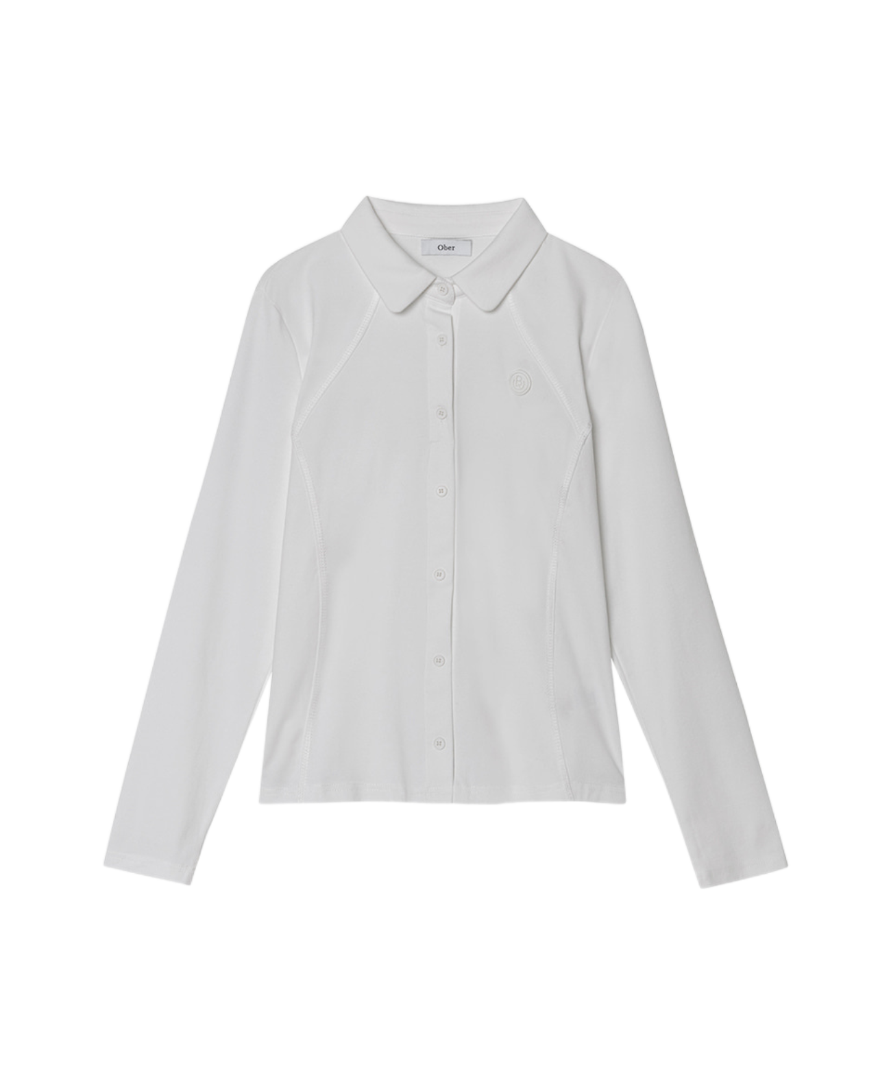 OBER Golf Basic Sporty Cotton Collar Shirt White