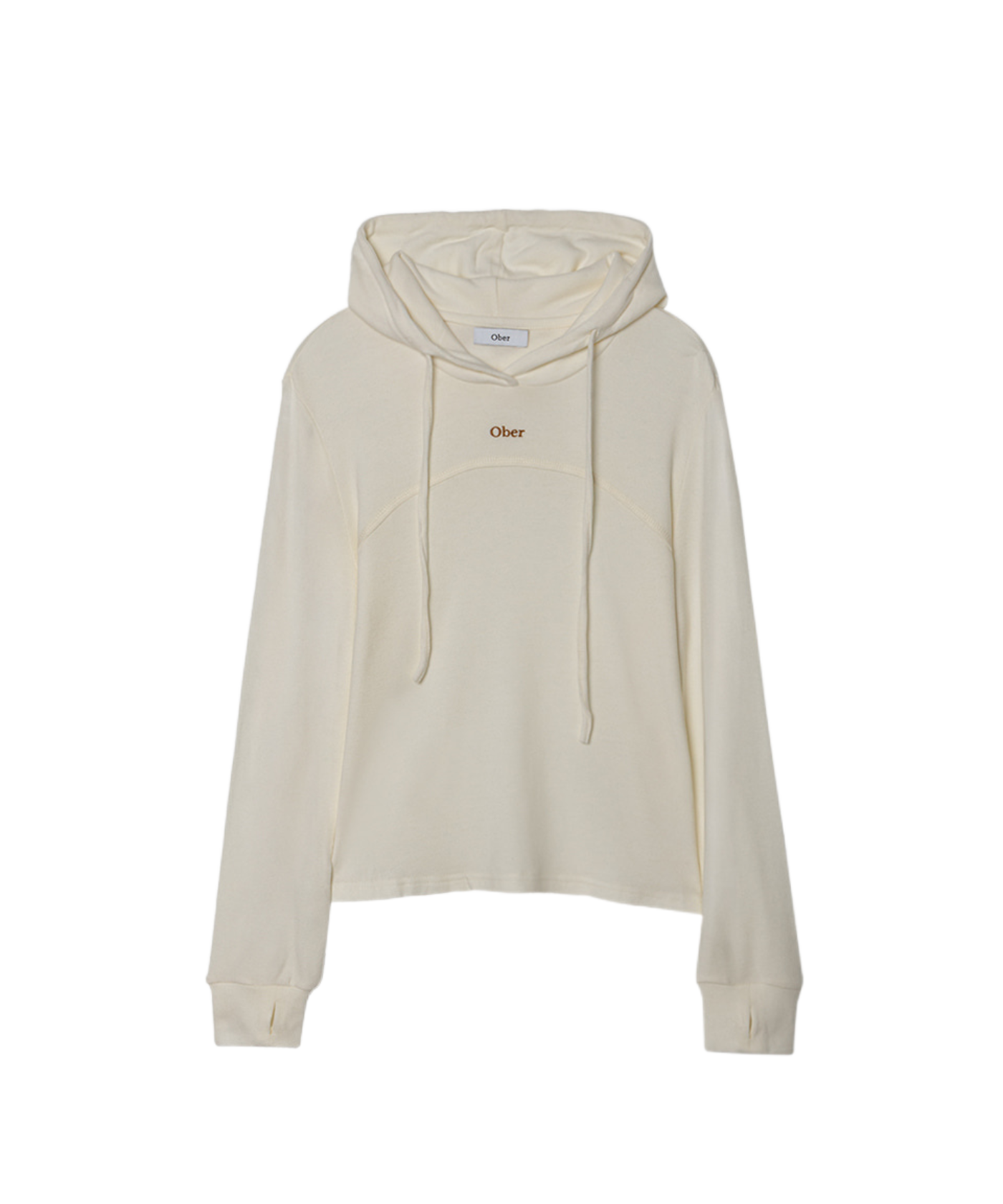 OBER Golf Basic Sporty Touch Hooded Top Ivory