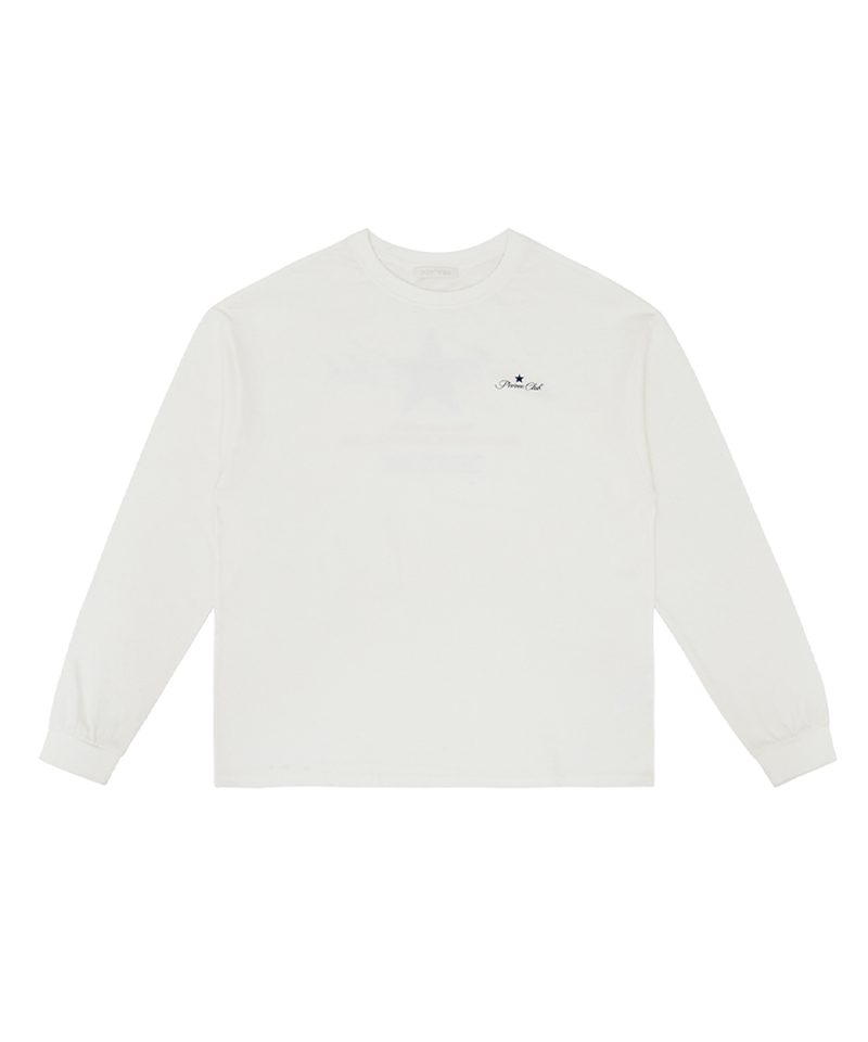 Piv'vee Star Graphic Long Sleeve T-Shirt - Cloud White