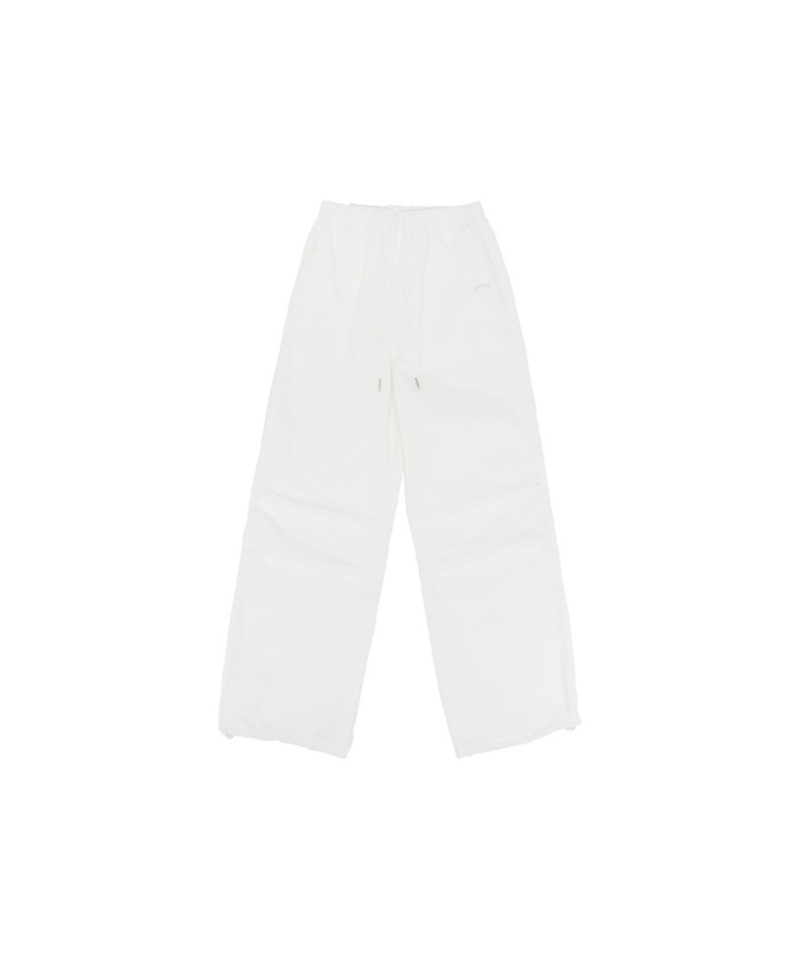 String Parachute Pants Cloud White
